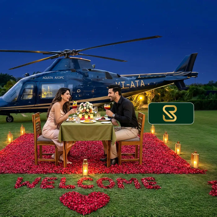 Pure Vegetarian Luxury Private Candlelight Dinner for Two at RADSUM Aravali Hills Gurugram