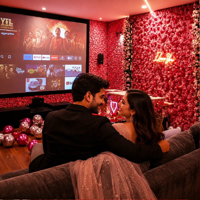Red Gala Private Theatre Celebration Experience with Cake and Video Shoot