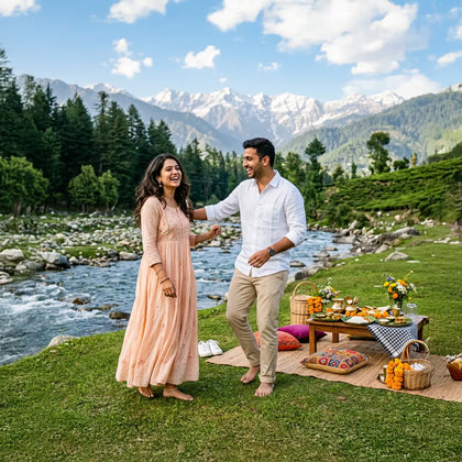 Riverside Picnic with Authentic Kangri Dham Cuisine near Palampur, Himachal