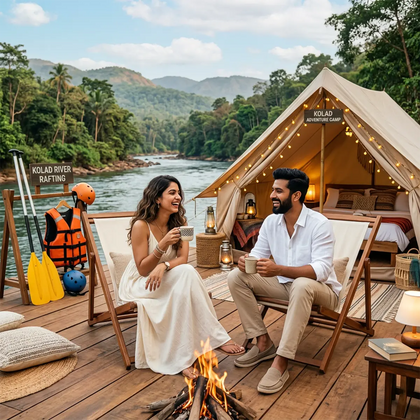 Riverside Tent Accommodation near Kolad for Adventurers
