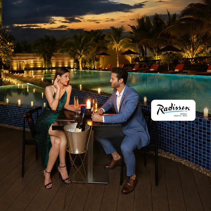 Romantic 4-Course Poolside Dining Experience for Two at Radisson MIDC Mumbai
