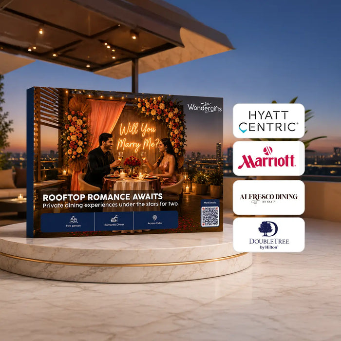 Roof Top Dinner Gift Box: Romantic Dining Experiences for Two at 60+ Premium Venues