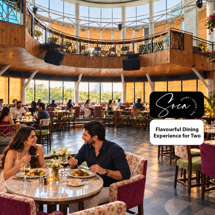 SOCA Brew Lounge Gurugram - Flavourful Dining Experience for Two