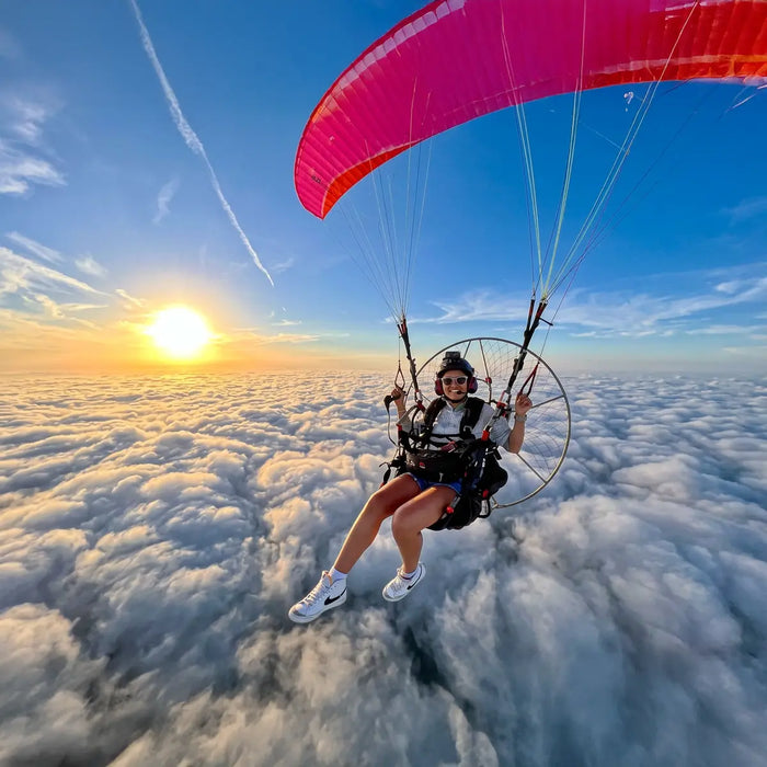 Extended Tandem Paramotoring Over the Aravali Hills in Gurugram
