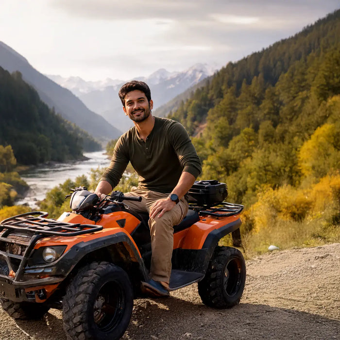 Adventure-Filled Razor 570 3-Seater ATV Driving Experience on Palampur's Tea Track