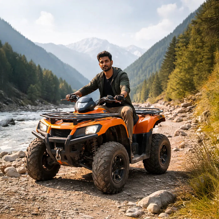 Adventure-Filled Razor 570 3-Seater ATV Driving Experience on Palampur's Tea Track