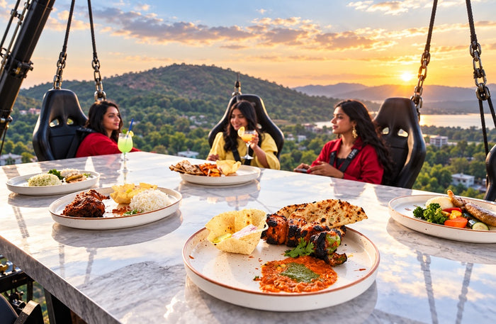 Unique Sky View Dining for Two Gift Box - Romantic Rooftop & Dinner in the Sky Experiences with Stunning Views