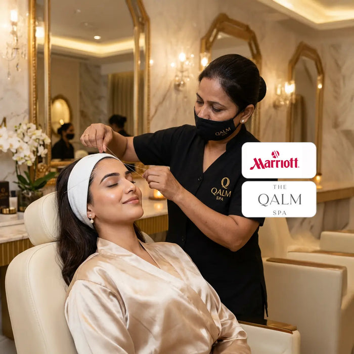 Smooth 15-Minute Solo Forehead Threading Experience at The Qalm Spa & Salon - Indore Marriott Hotel