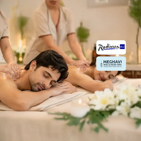 Soothing One-Hour Couple Swedish Massage at Meghavi Wellness Spa -  Radisson Blu Hotel - Delhi