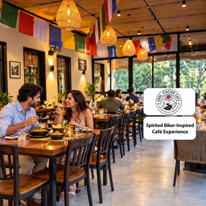 Soul Station Cafe Gurugram - Spirited Biker-Inspired Café Experience for Two