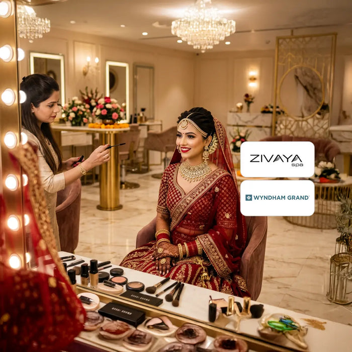 Stunning 60-Minute Spa Package Bridal Makeup Experience at Zivaya Spa – Wyndham Grand, Udaipur
