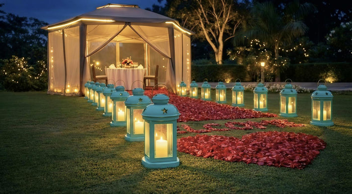 Romantic Rose Royale Garden Candle Light Dinner Experience for Two in Gurugram
