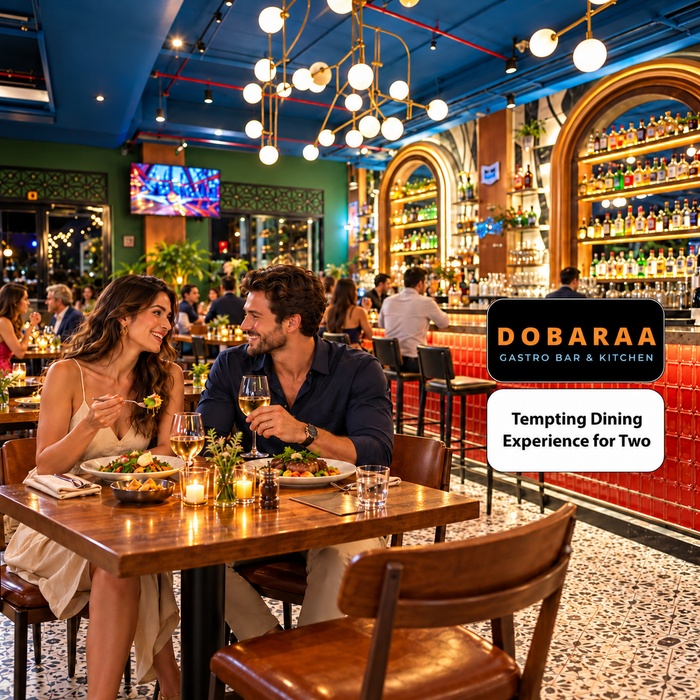 Dobaraa Gastro Bar & Kitchen - Tempting Dining Experience for Two Across 5 Locations in India