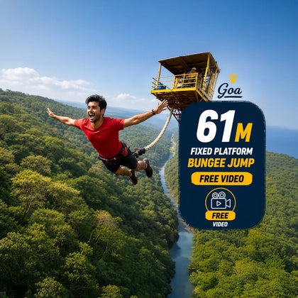 Thrilling 61m Fixed Platform Bungee Jump in Goa with Free Video