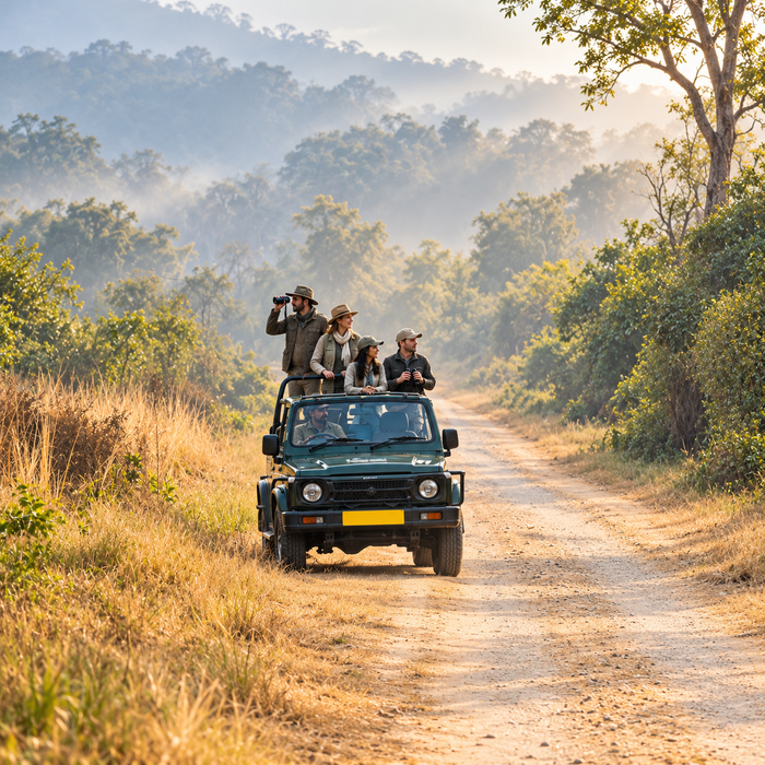 Thrilling Private Jeep Safari in the Jim Corbett Surrounding Forests for Up to 6 People