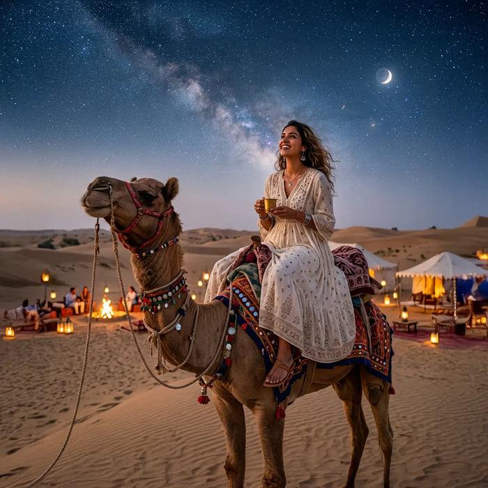Thrilling Overnight Camel Safari and Stargazing Experience in Jaisalmer