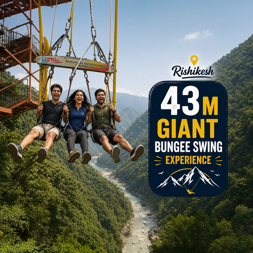 Unforgettable 43m Giant Swing Experience for Three in Rishikesh