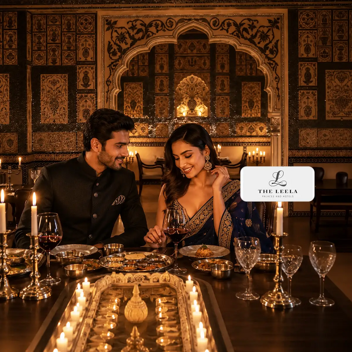 Yuvraj Set Menu Fine Dining Experience for Two at Jamavar, The Leela Palace Bengaluru