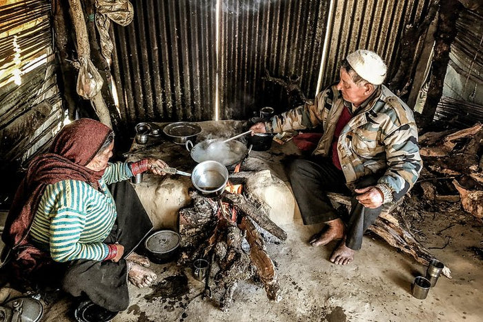 Food freshly prepared by local family