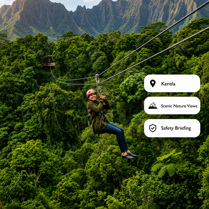 Nature-Driven India's Longest Scenic Ziplining in Kerala for Weekends