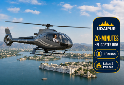 Spectacular Udaipur 20-Minutes Helicopter Ride Over Lakes, Palaces and Aravalli Hills