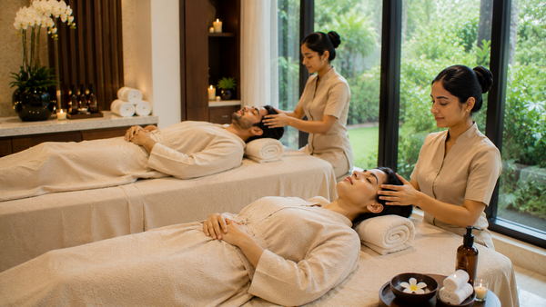 Blissful One-Hour Couple Swedish Massage at Meghavi Wellness Spa  - Novotel Shamshabad - Hyderabad