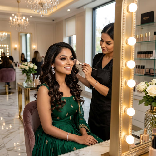 Glamorous Party Makeup at The Qalm Spa & Salon, Indore Marriott Hotel