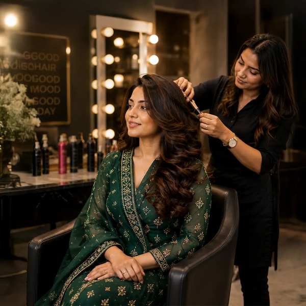 Elegant Long Length Hair Colour Experience at The Qalm Spa & Salon, Indore Marriott Hotel