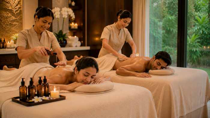 Soothing One-Hour Couple Swedish Massage at Meghavi Wellness Spa - Novotel Sipcot - Chennai