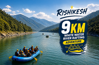 Beginner-Friendly 9km White Water River Rafting Adventure in Rishikesh