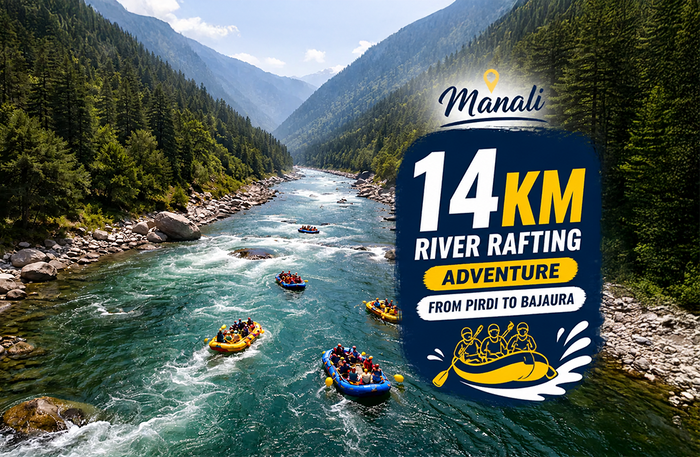 Immersive 14km River Rafting Adventure from Pirdi to Bajaura in Manali