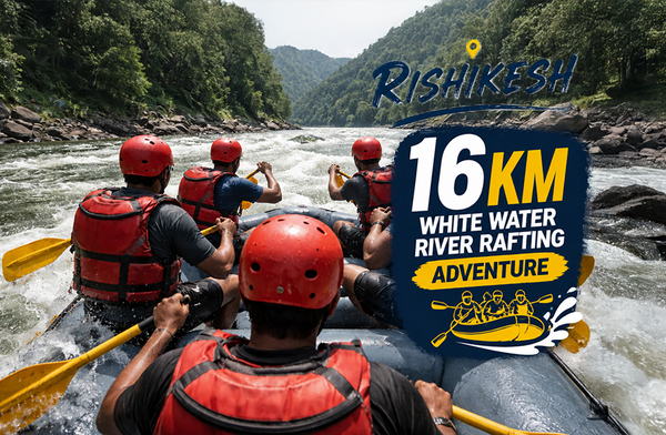High-Intensity 16km White Water River Rafting Adventure in Rishikesh