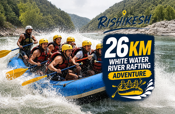 Extreme 26km White Water River Rafting Adventure in Rishikesh