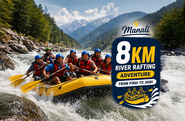 Action-Packed 8km River Rafting Adventure from Pirdi to Jhiri  in Manali