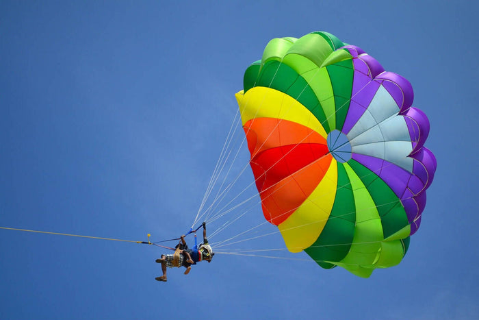 Parasailing at Ghoghla Beach, Diu