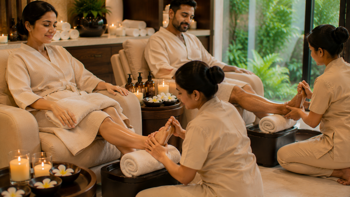 Relaxing One-Hour Couple Swedish  Massage at Meghavi Wellness Spa - RG Royal Hotel - Bengaluru