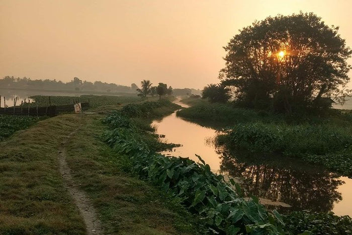 canal running paralled to trail