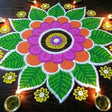 Curated 1-Hour Traditional Kolam Art class using Colored Flour with Guide