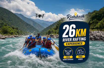 Premium 26km River Rafting Experience with Drone Coverage and Video in Rishikesh