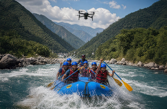 Premium 26km River Rafting Experience with Drone Coverage and Video in Rishikesh