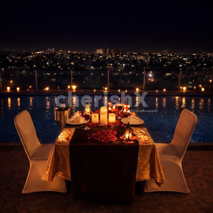 Moonlight Rooftop Poolside Dinner at Sarovar