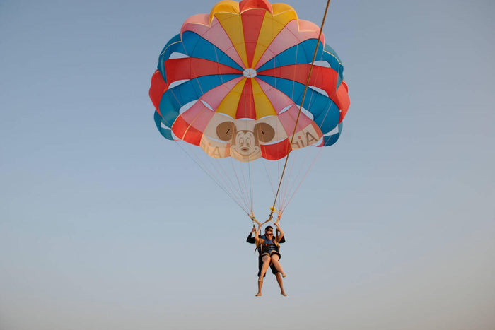 Parasailing at Ghoghla Beach, Diu
