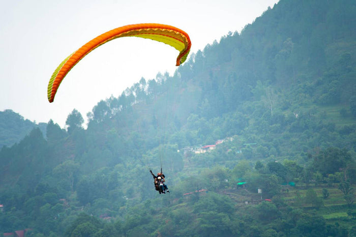 Paragliding near Sattal Lake, Uttarakhand