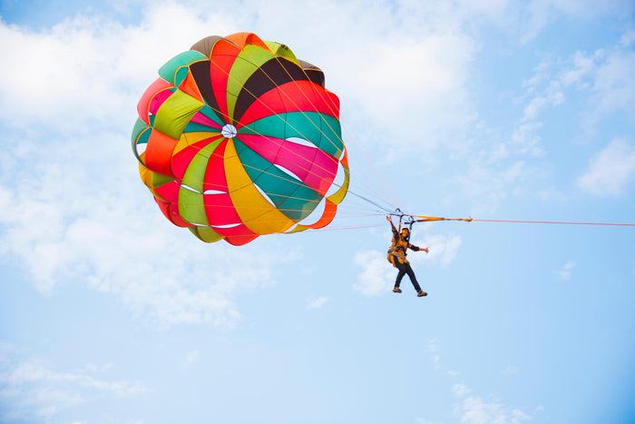 Parasailing at Vagator Beach, North Goa