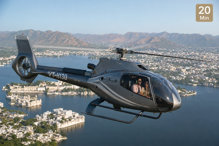 Spectacular Udaipur 20-Minutes Helicopter Ride Over Lakes, Palaces and Aravalli Hills