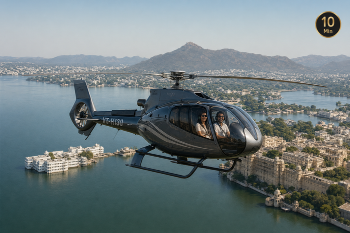 Breathtaking Udaipur 10-Minutes Helicopter Ride Over Lakes and Palaces