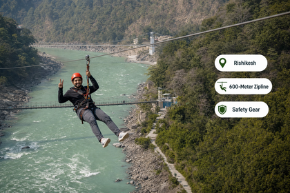Adrenaline-Filled 600m Ziplining Adventure with Himalayan Views in Mussoorie