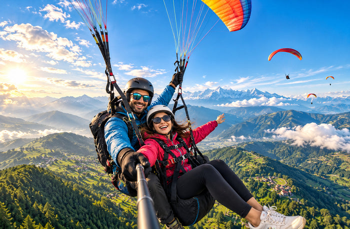 Panoramic 20-Minute Tandem Paragliding Adventure Over Bir-Billing with Himalayan Views