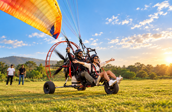 Breathtaking Tandem Paragliding Experience Over Jim Corbett with Himalayan Views