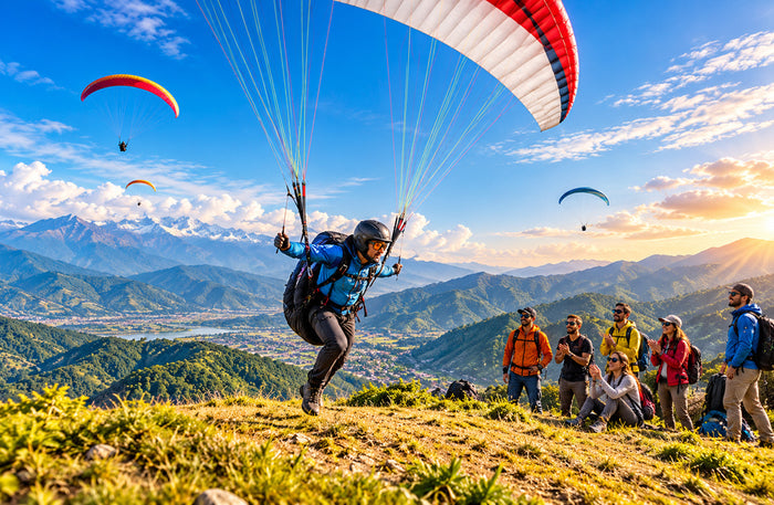 Panoramic 20-Minute Tandem Paragliding Adventure Over Bir-Billing with Himalayan Views